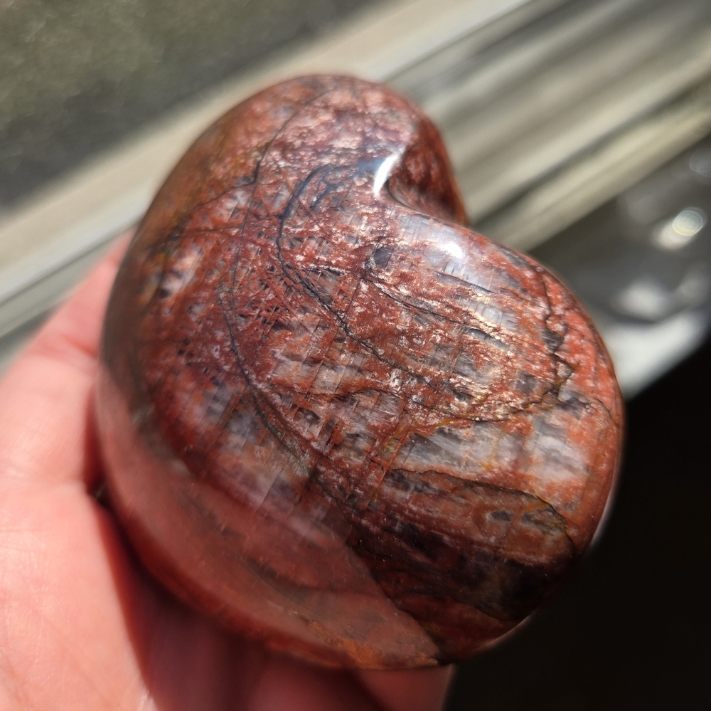 Fire Moonstone Heart - Picture 11 of 12